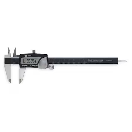 Westward 2Za59 Digital Caliper, 0-6 In, 1.56 In Deep Jaw