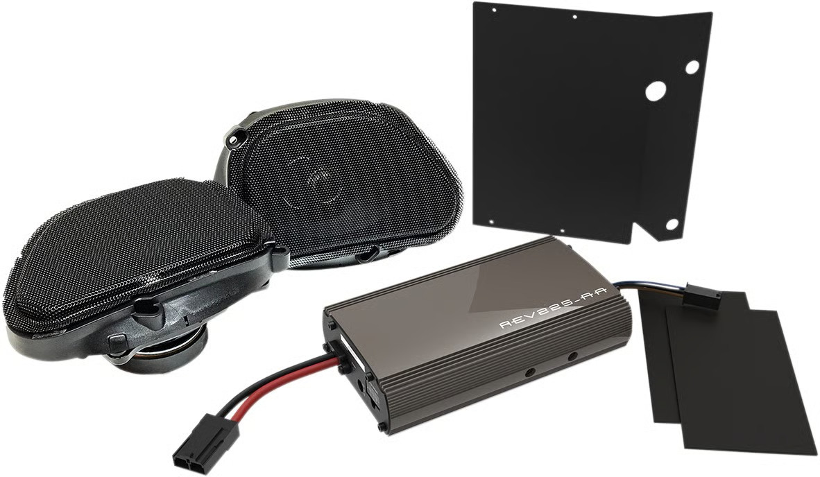 Hogtunes 225 Watt Amp/Front Speaker Kit - 5in. x 7in. Motorcycle Street Bike
