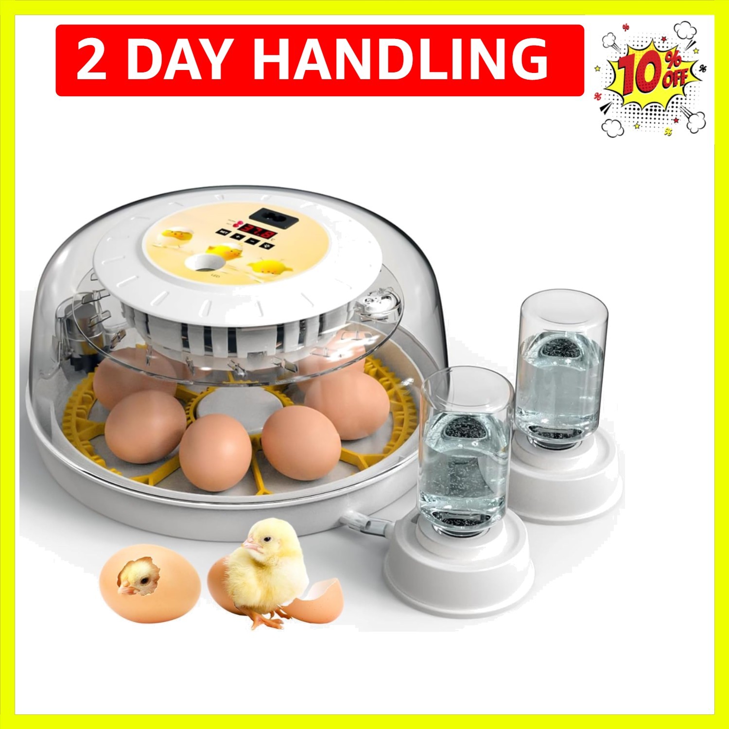 8 Egg Incubators for Hatching Eggs, Incubator for Chicken Eggs 360 Degree Vie...