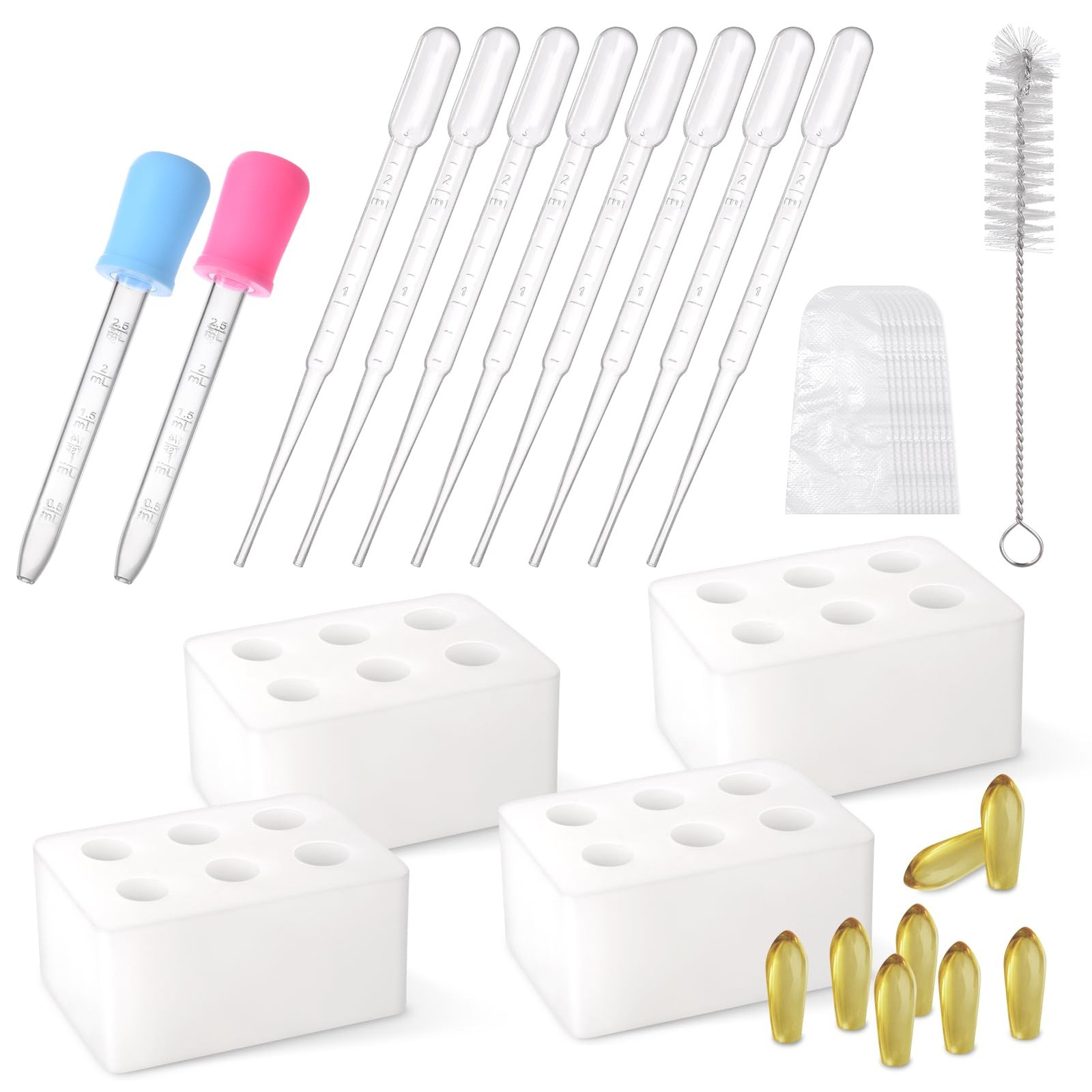 Reusable Silicone Suppository Molds Kit, 2ML | Includes 4 Suppository Mold Tr...