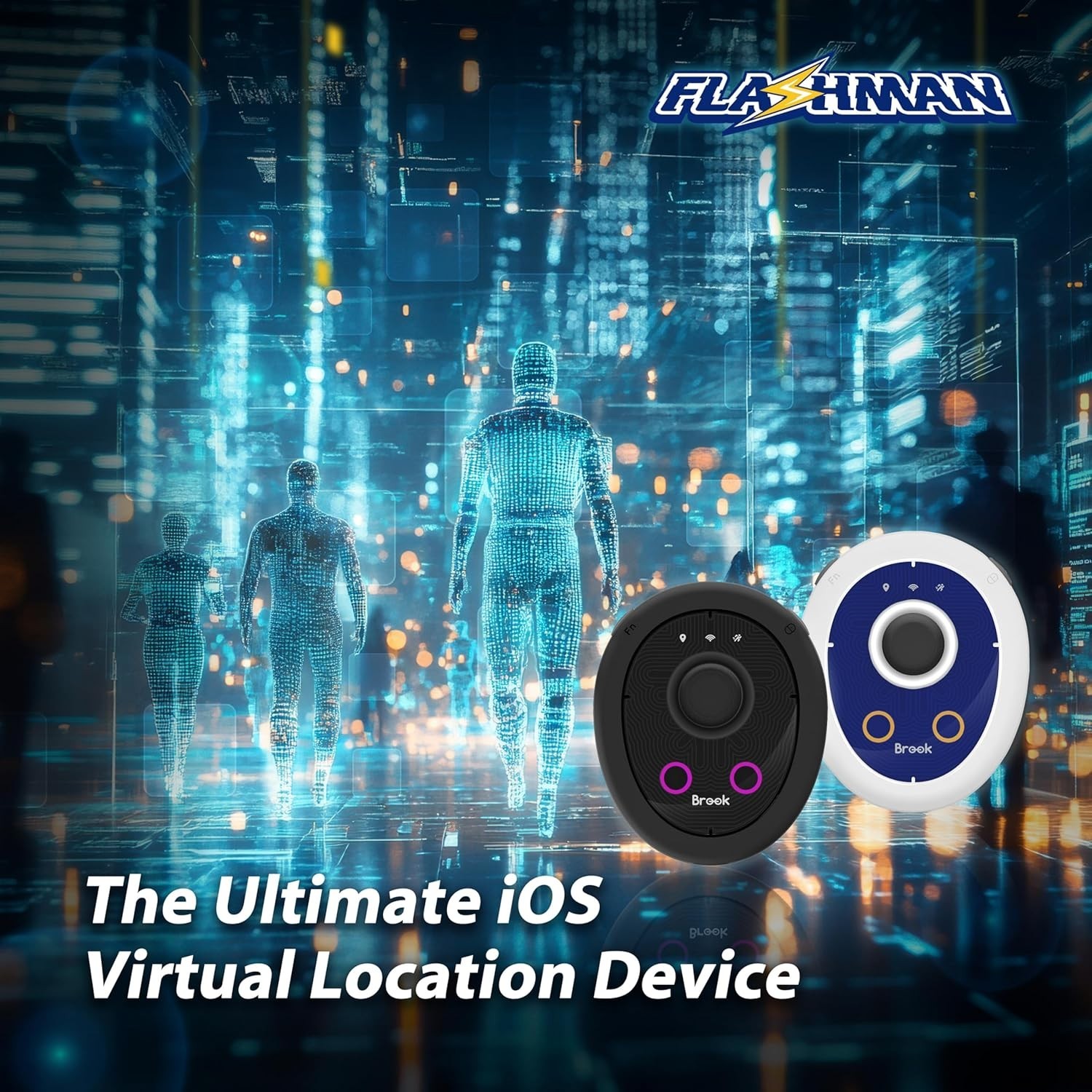 Brook Flashman Virtual GPS Joystick for iPhone,Bluetooth Location Controller V26