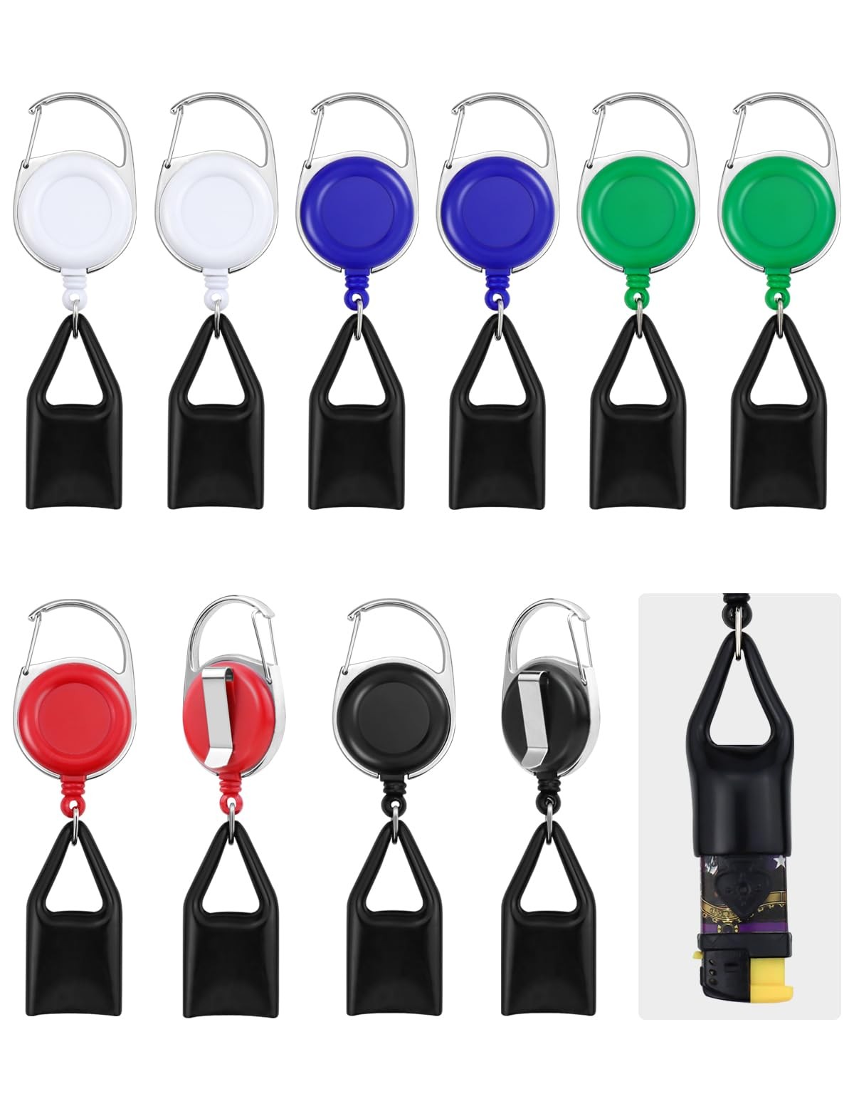 GAUENEEN 10 Pcs 4.6 x 1.0 x 0.5 inches, Black, Green, Red, White, Blue