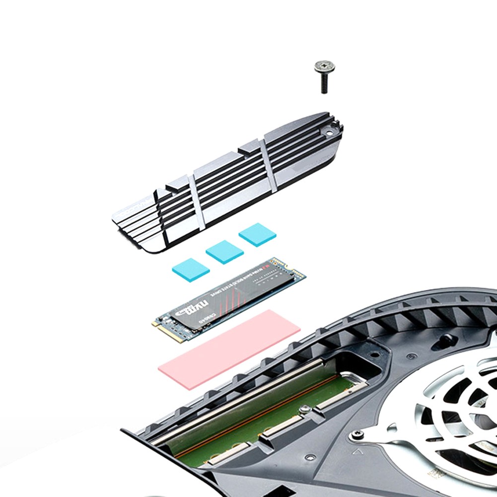 SSD Heatsink for PlayStation 5 M.2 2280 with Thermal Pads