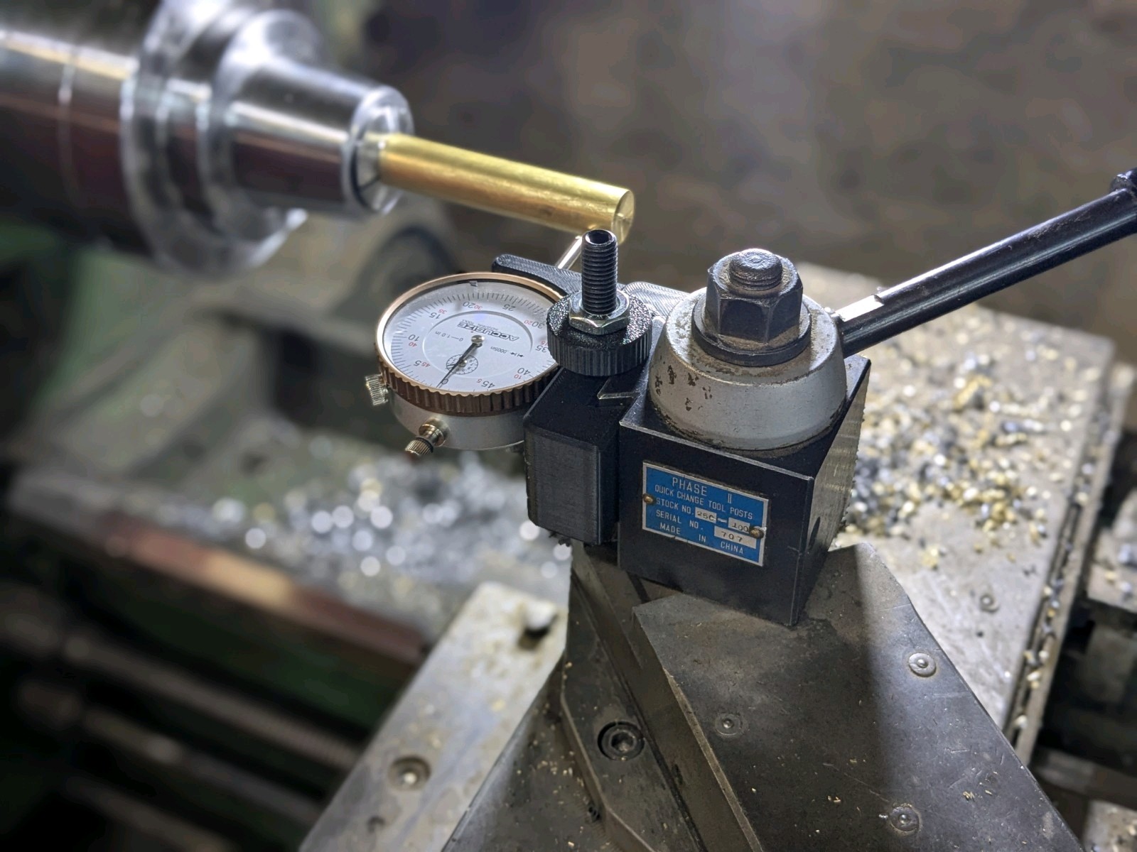 Indicator Holder for Cue Maker Lathe Quick Change Toolpost | For 3/8" Indicators
