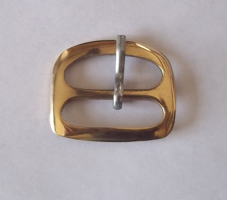 Brass Sling buckle EB, 18th Century Reproduction Musket Sling Buckle