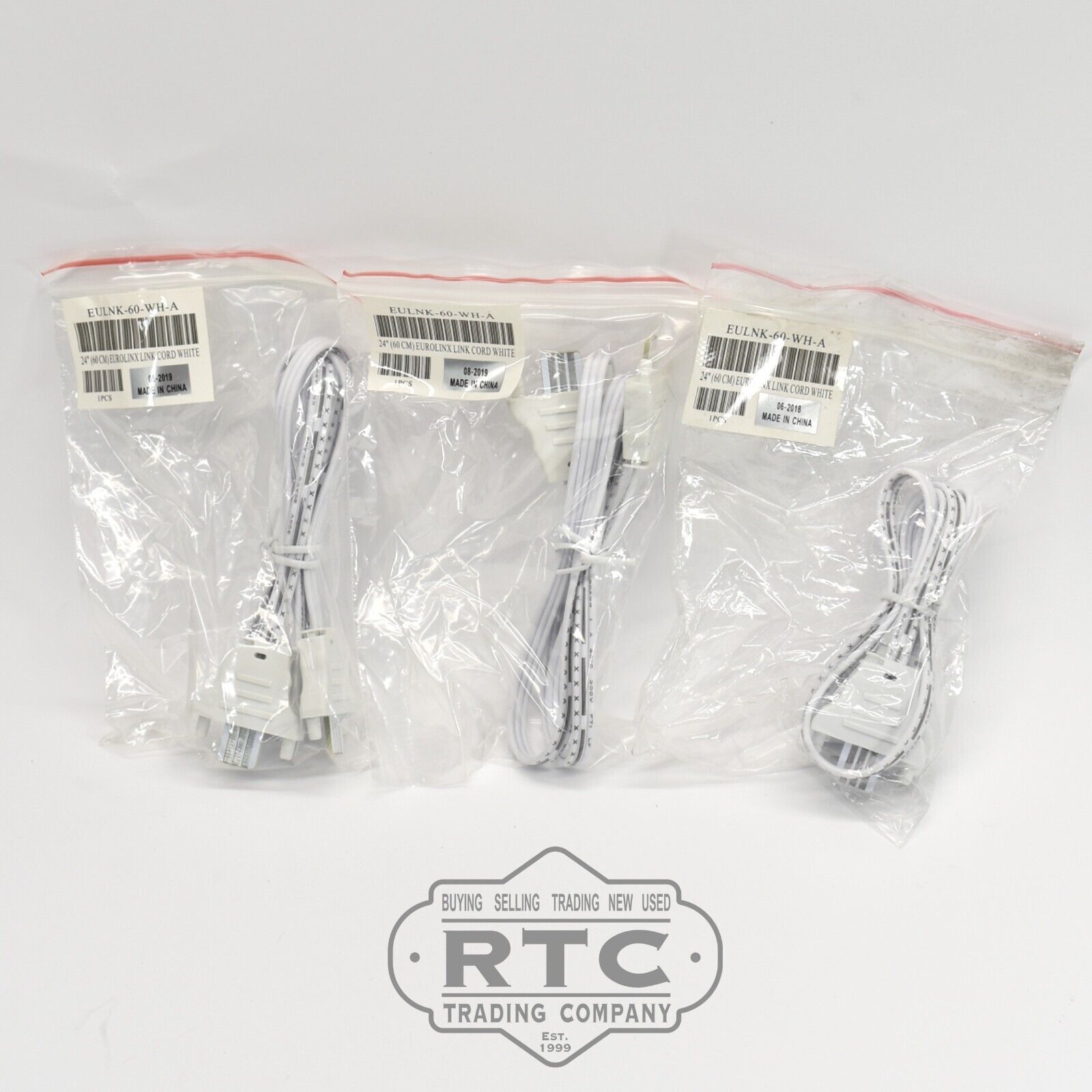 Qty. 3 Tresco Rev-A-Shelf 24" 60cm Link Cord White EULNK-60-WH-A