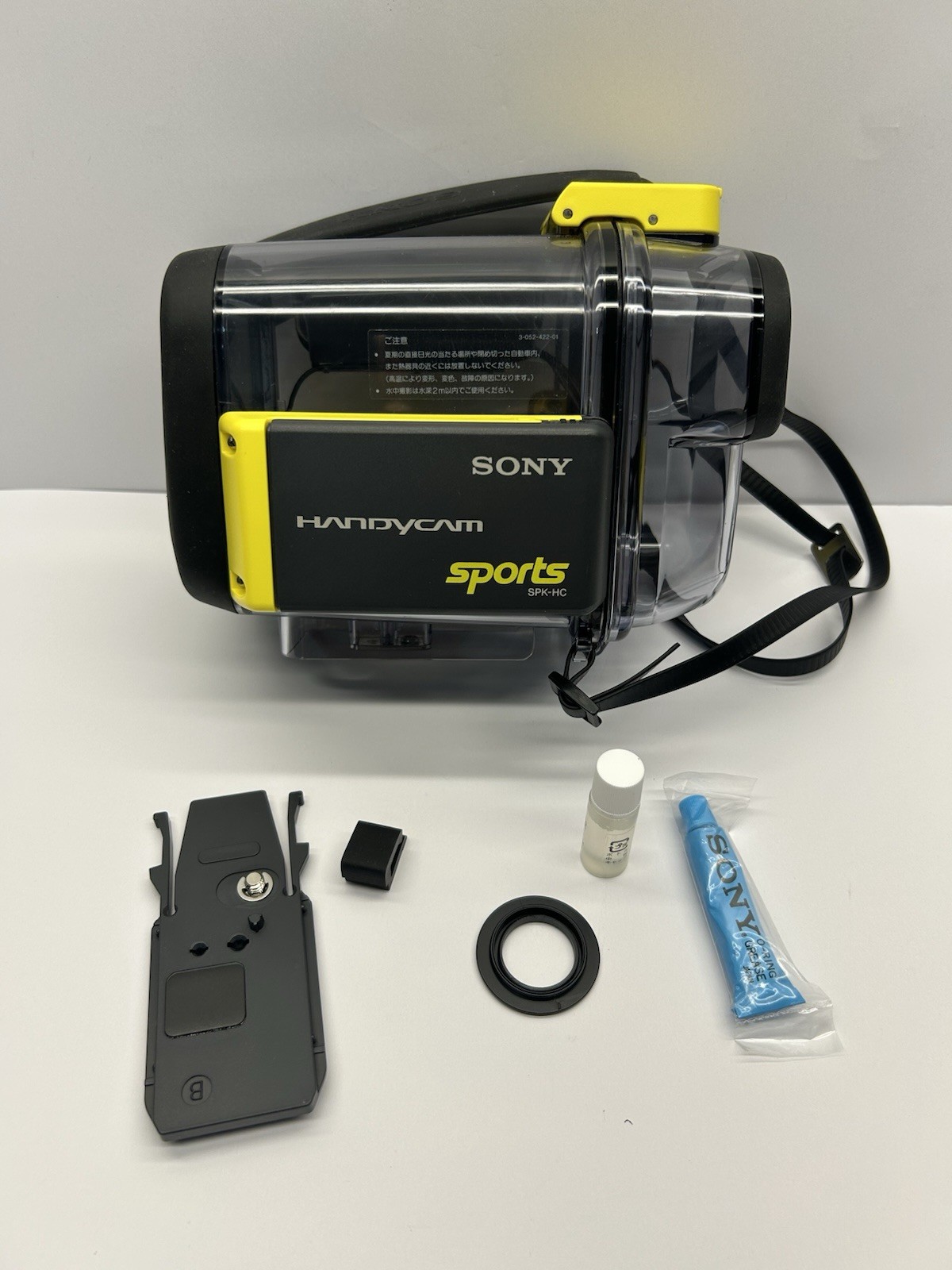Sony SPK-HS Underwater Water Dive Housing Case With Wrist Strap, Connectors.