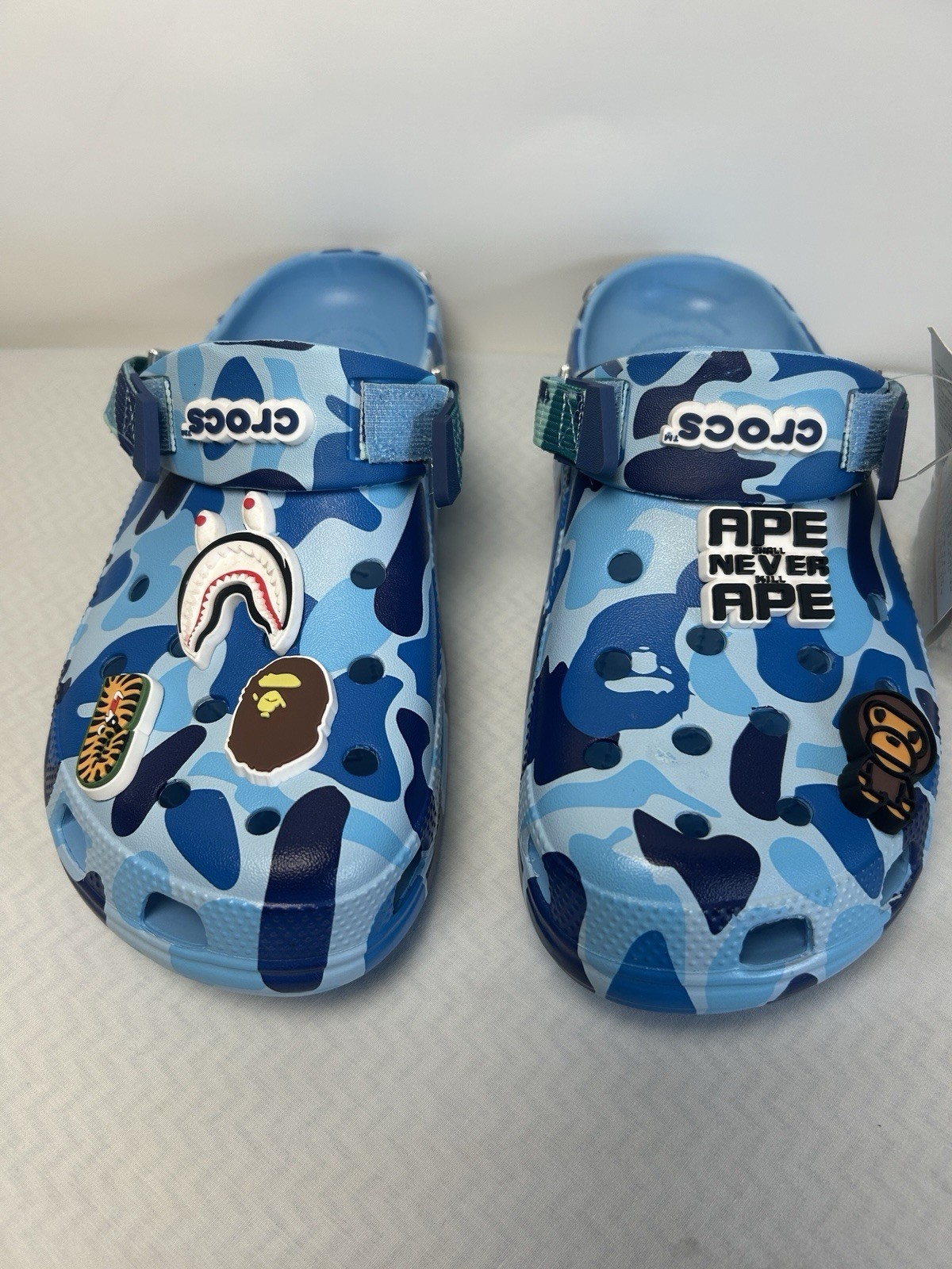 Bape X Crocs Blue Camo Men's Size9 (No Box)