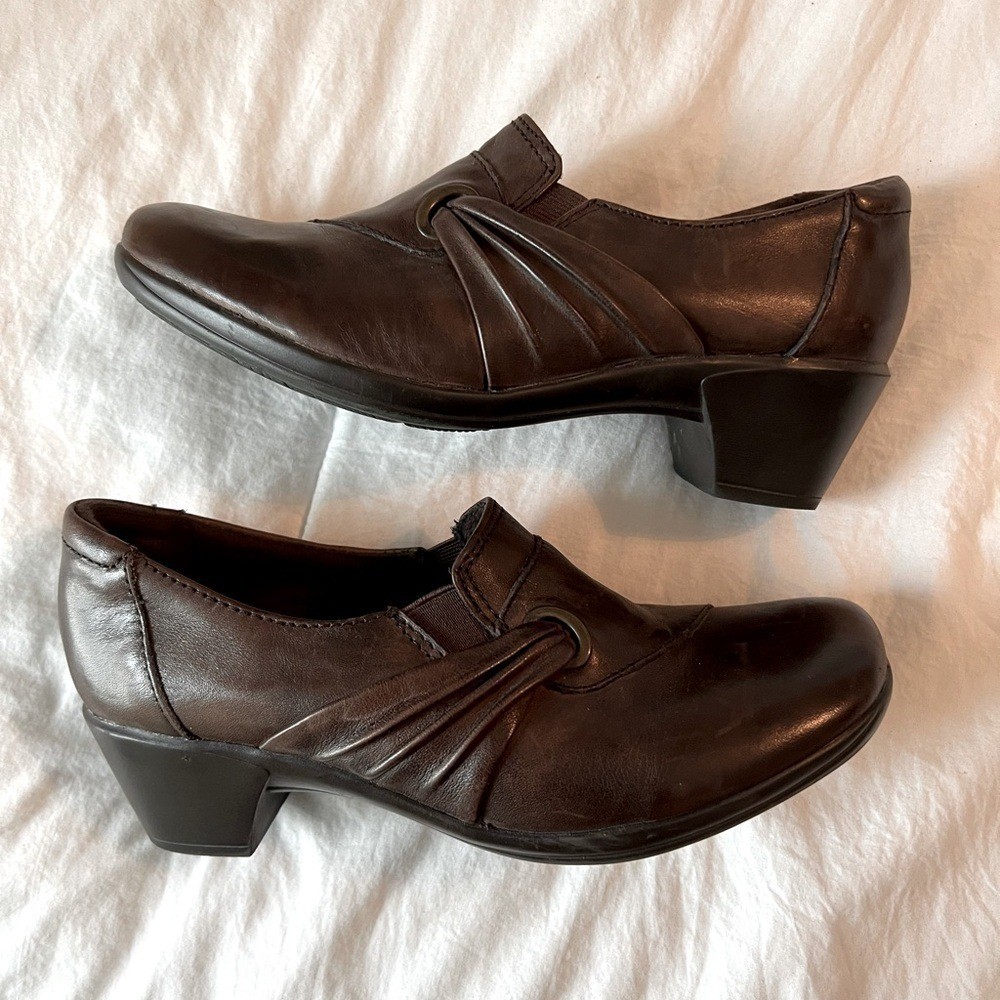 Earth Origins Women's Archer Loafer Brown Leather Comfort Shoes Size 6.5 M