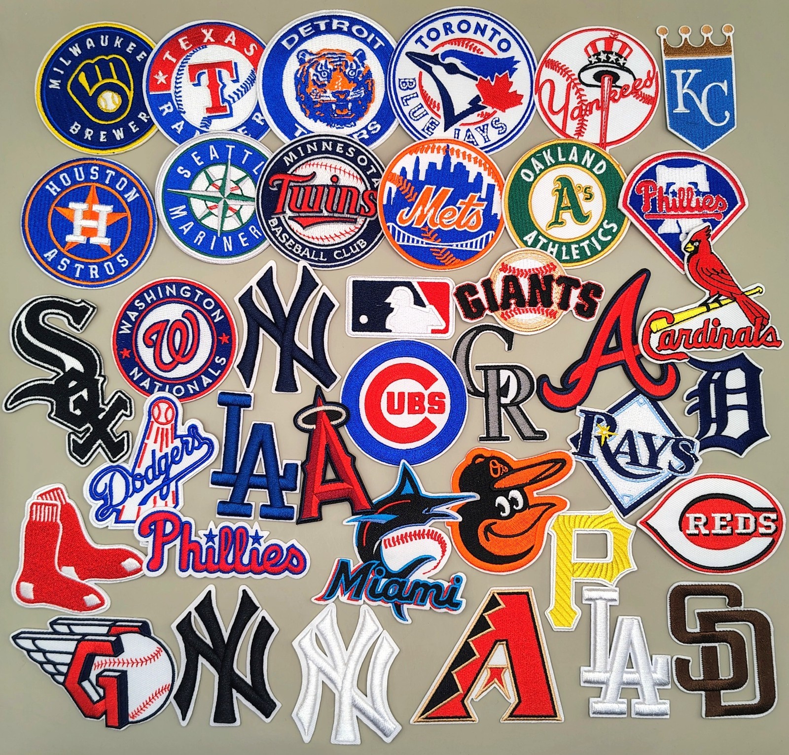 Pro Baseball Team PREMIUM Thick Iron On Patch Embroidered Hat Jacket Applique