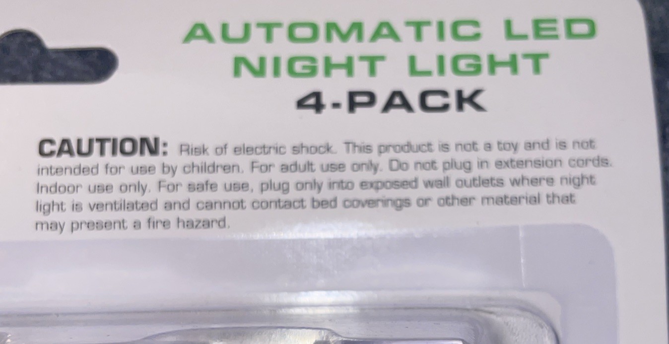 MaxLite Automatic LED Night Light 4 Pack Dusk Till Dawn Sensor New