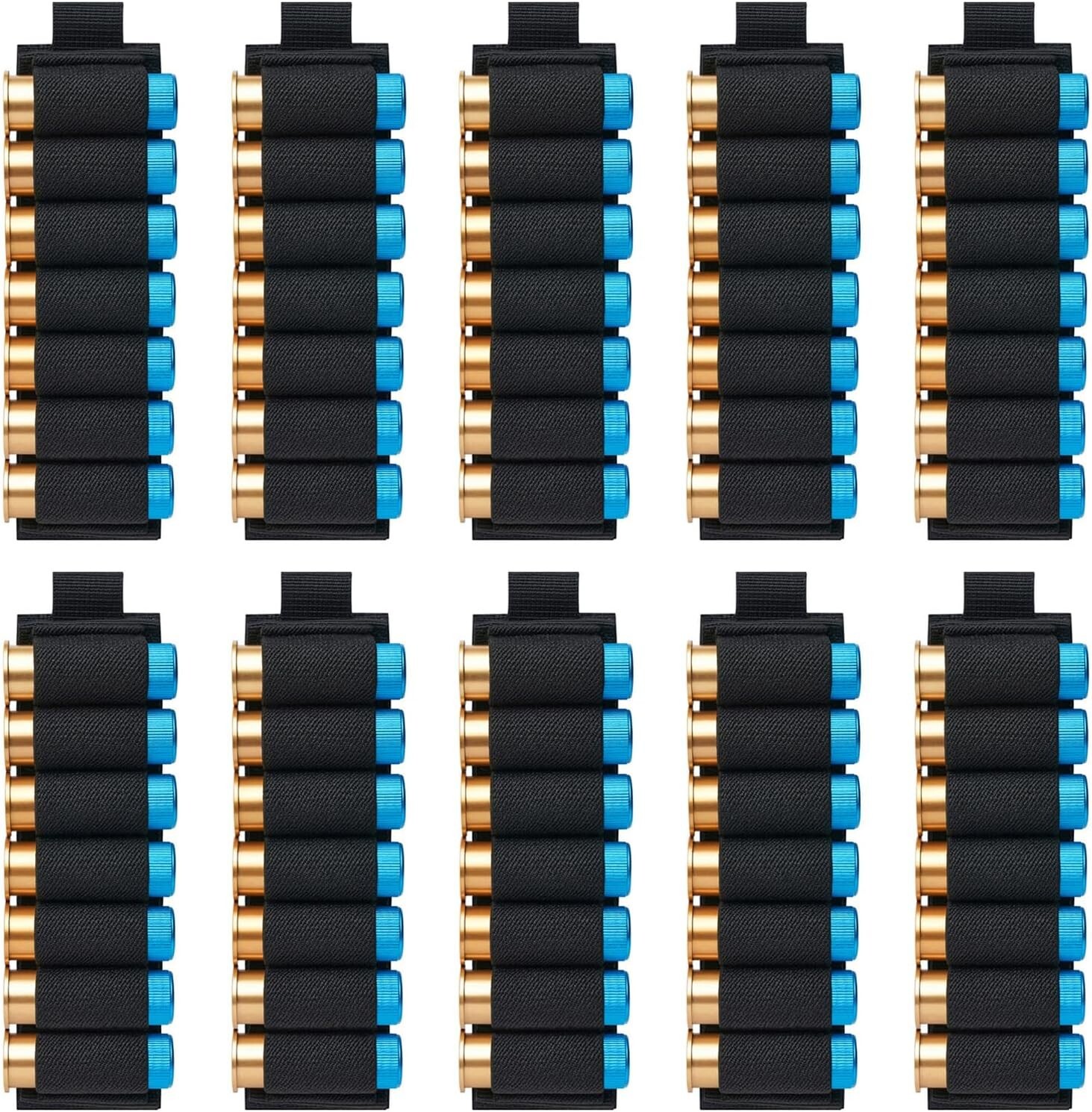 10 Packs 7 Rounds Shell Card Holder | Buttstock Shell Holder | 12/20 Ga Side Sad