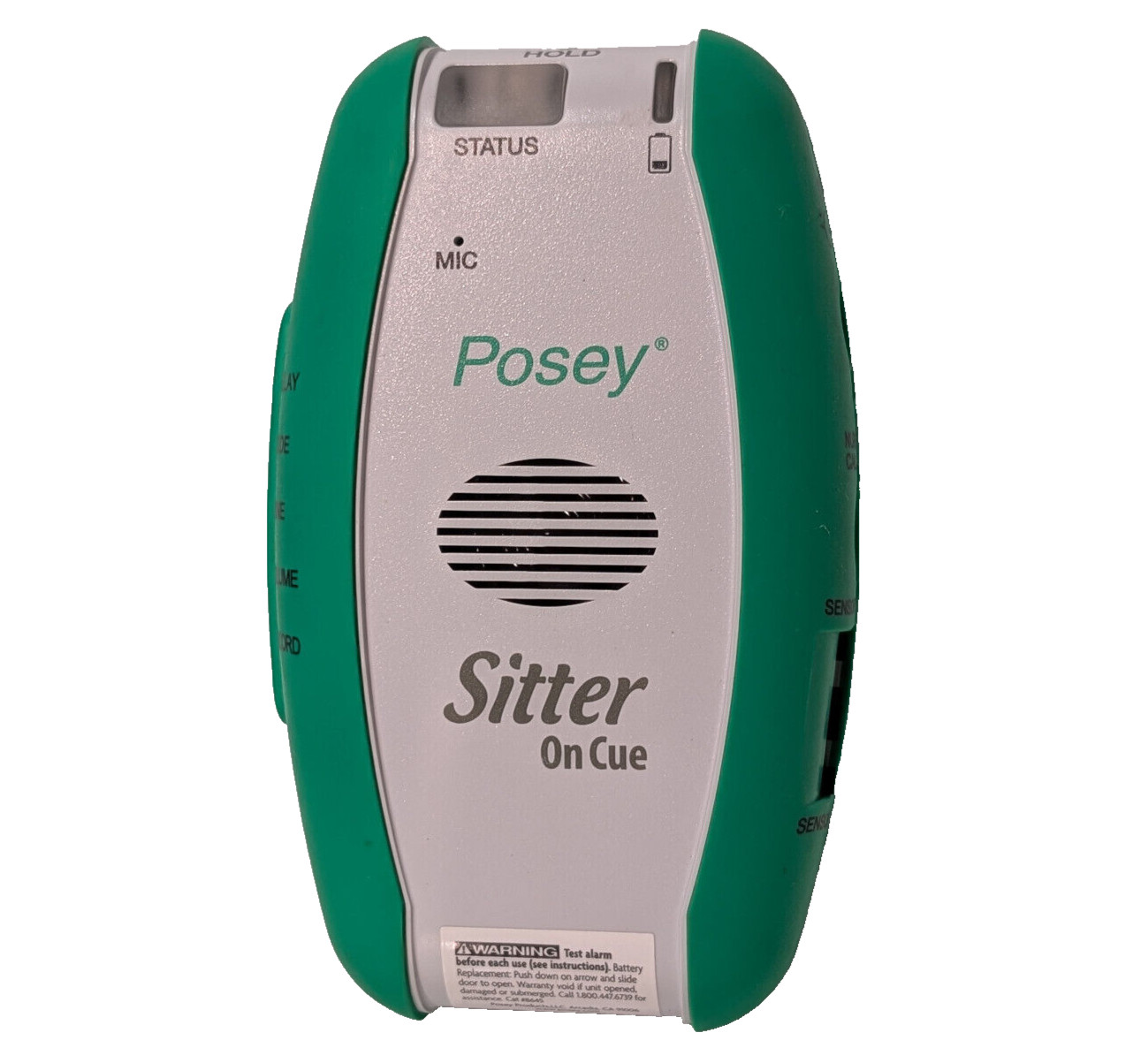 Posey 8645 Sitter on Cue Patient Alarm, 9V Battery Operated Caregiver Monitor