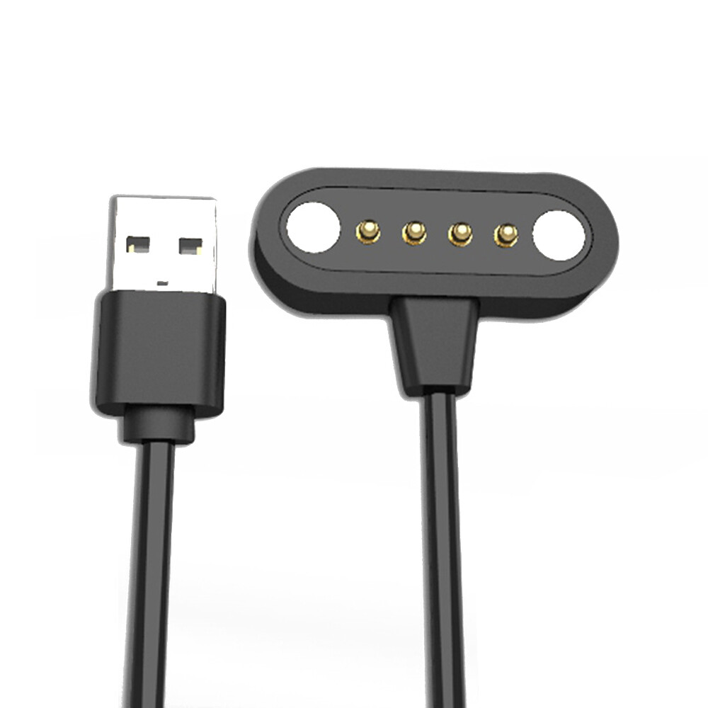 2Pcs Magnetic Charging Cable for Smart Watch 4Pin 3mm Spacing USB Power Charger