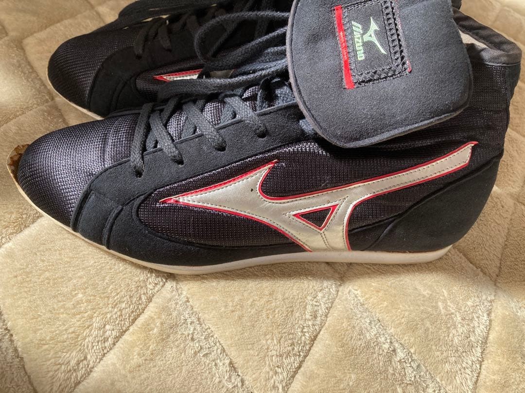 MIZUNO Boxing Shoes EF-FOT 21GA180003 US8 ( 26cm ) Black Silver Red Japan