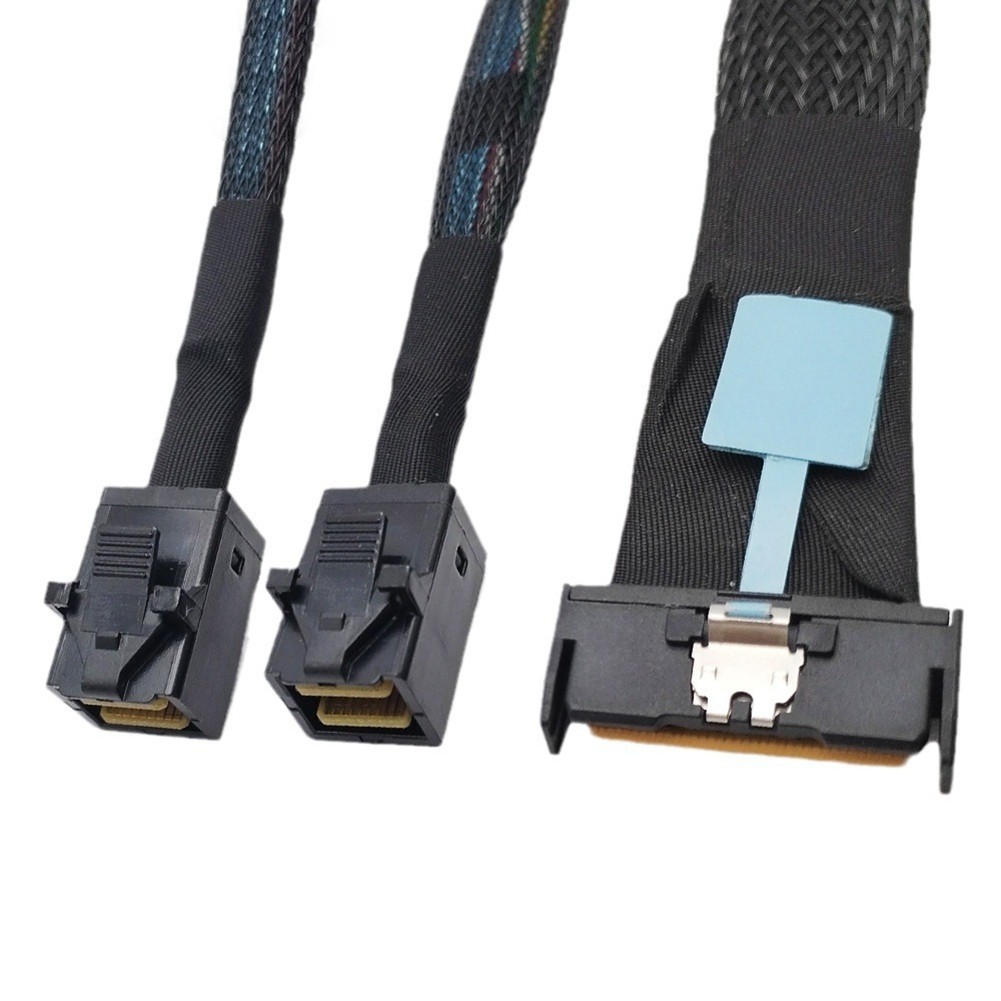 0.8m Server Adapter Cable Slimesas MCIO 8I to 2xSFF-8643 MINISAS Server9345