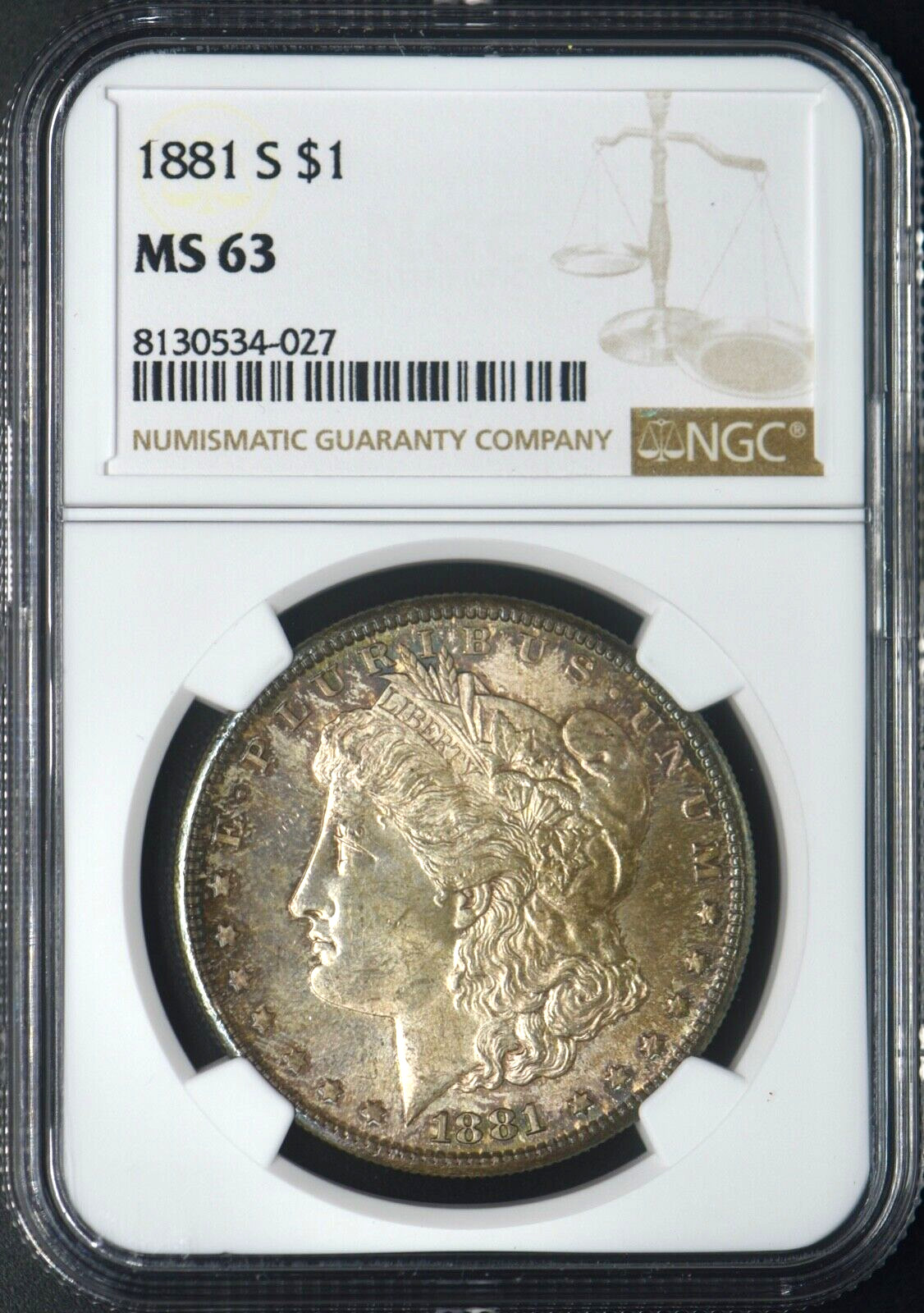 1881-S Morgan Silver Dollar - NGC MS63  - Toned - ✪COINGIANTS✪