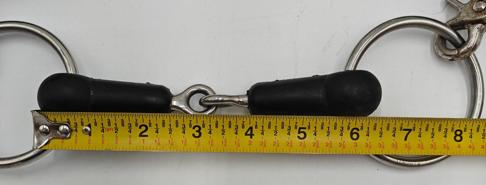 Loose Ring Single Joint Snaffle Bit Rubber! With Reins! Great Condition!