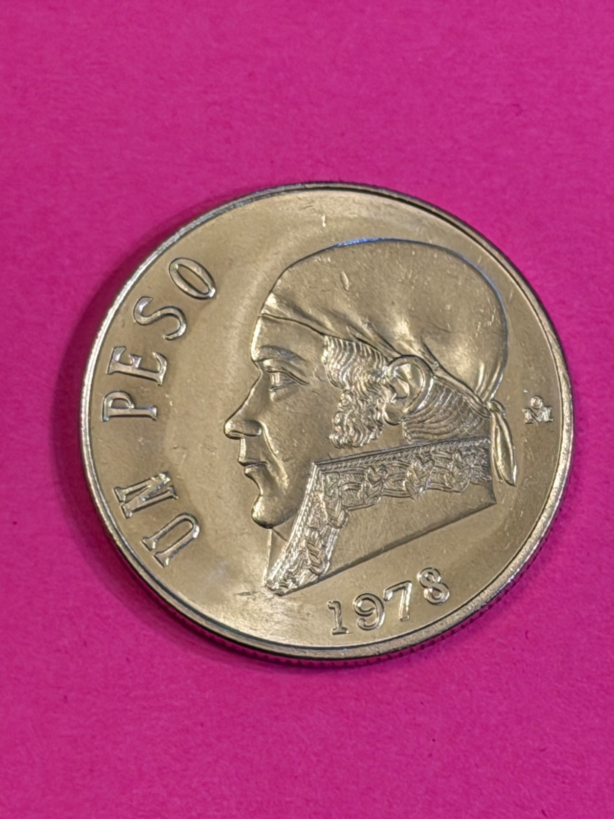 COIN MEXICO 1978 UN PESOS  MORELOS PAVAN  FREE SHIPPING