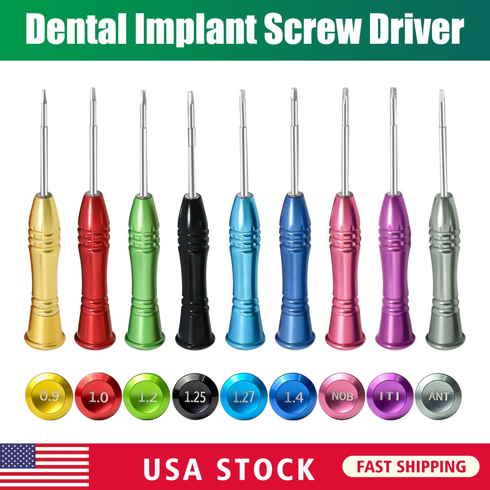 Dental Universal Implant Prosthetic Kit Torque Wrench Screw Drivers 6 Model