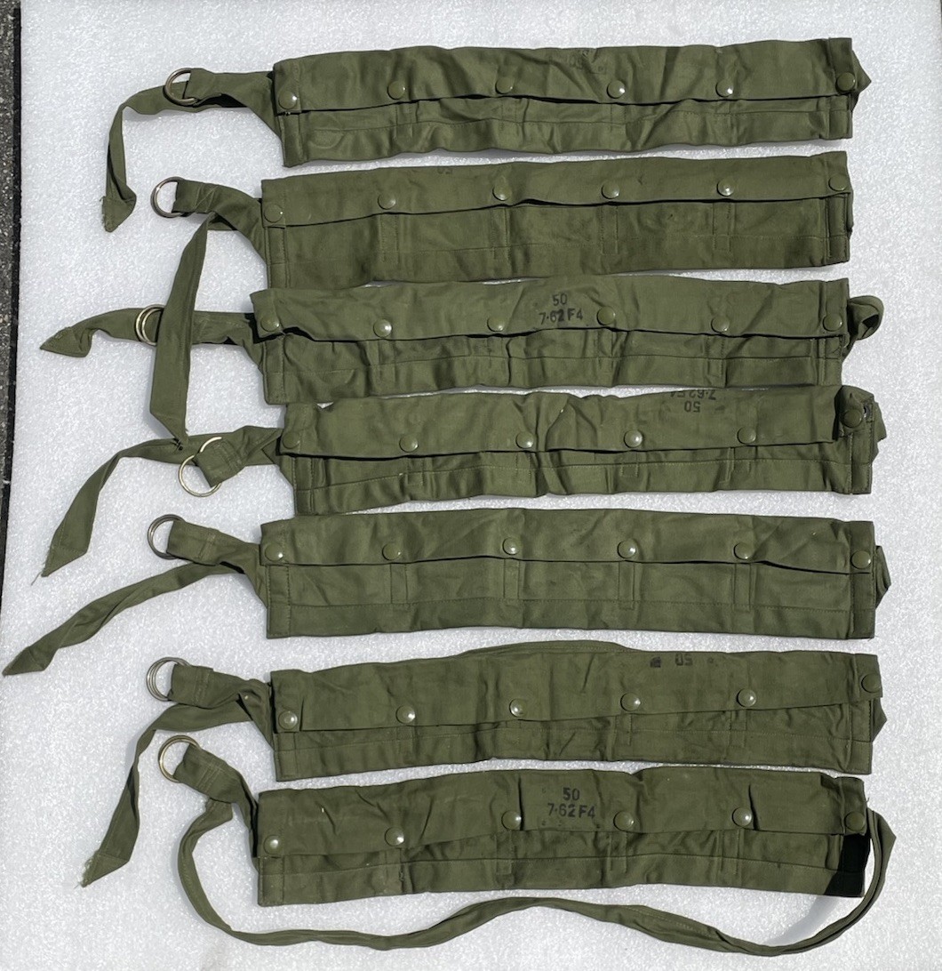 ONE Original Australian 5 Pocket Bandoleers Dated 1960’s Vietnam Era