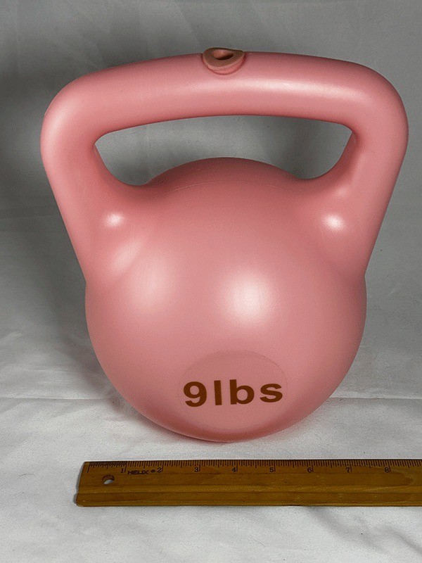 PINK Fillable Loadable 9Lb Kettlebell Kettle Bell Free Weight Sand or Water