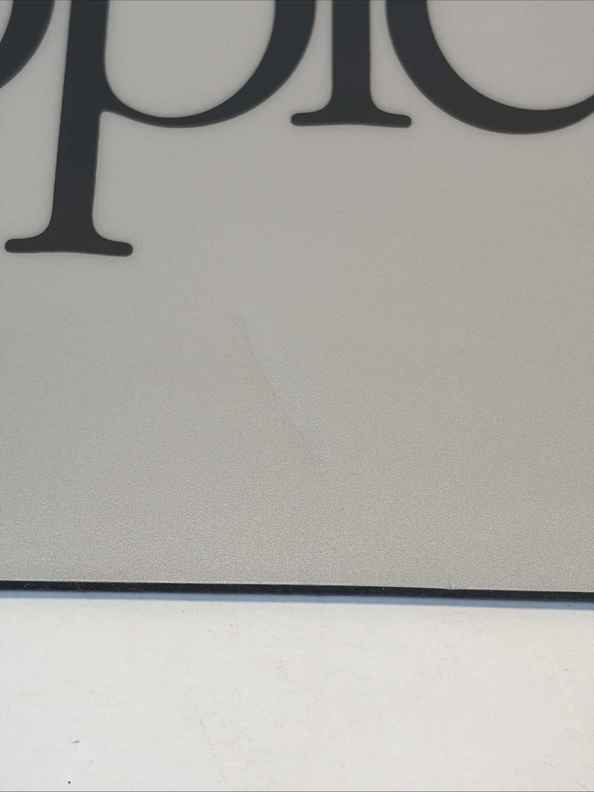 Vintage Rectangular Script Apple Logo Mouse Pad Think Different ERA Y2K Jobs