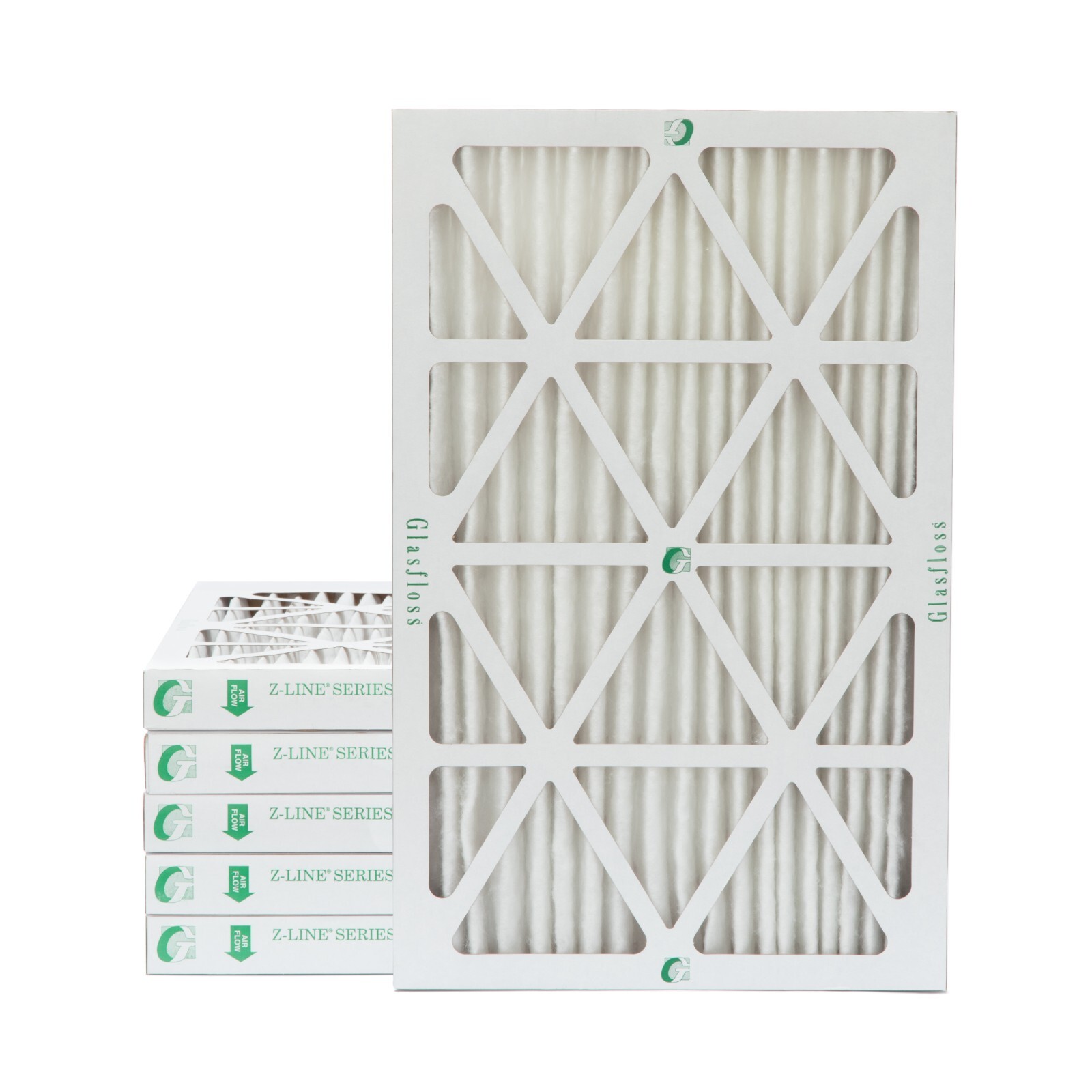 14x30x1 MERV 13 Pleated AC Furnace Air Filters by Glasfloss.   6 Pack