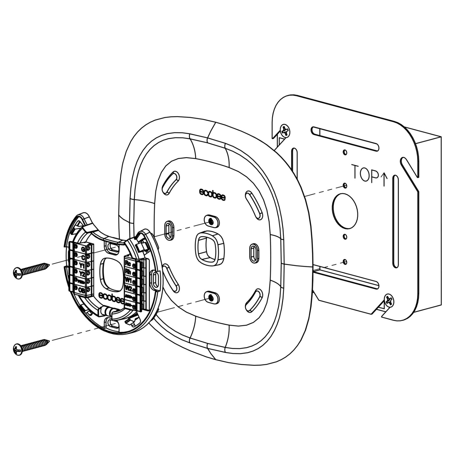ecobee Wall Plate Junction Box Adapter