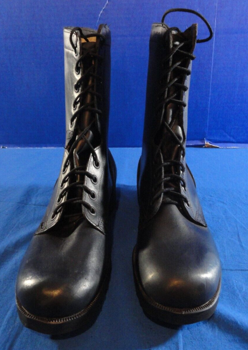 RO-SEARCH BLACK COMBAT MILITARY BOOTS USN ARMY USMC TACTICAL SOLES 10.5 N