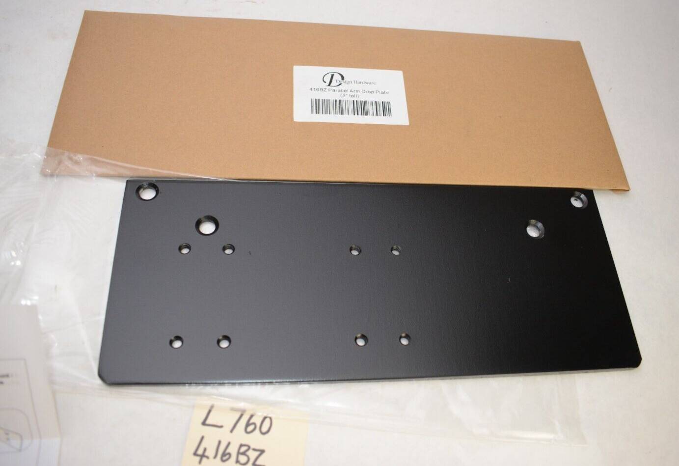 Design Hardware 416 BZ 416BZ PA Drop Plate 5'' tall  BZ Dark Bronze Painted