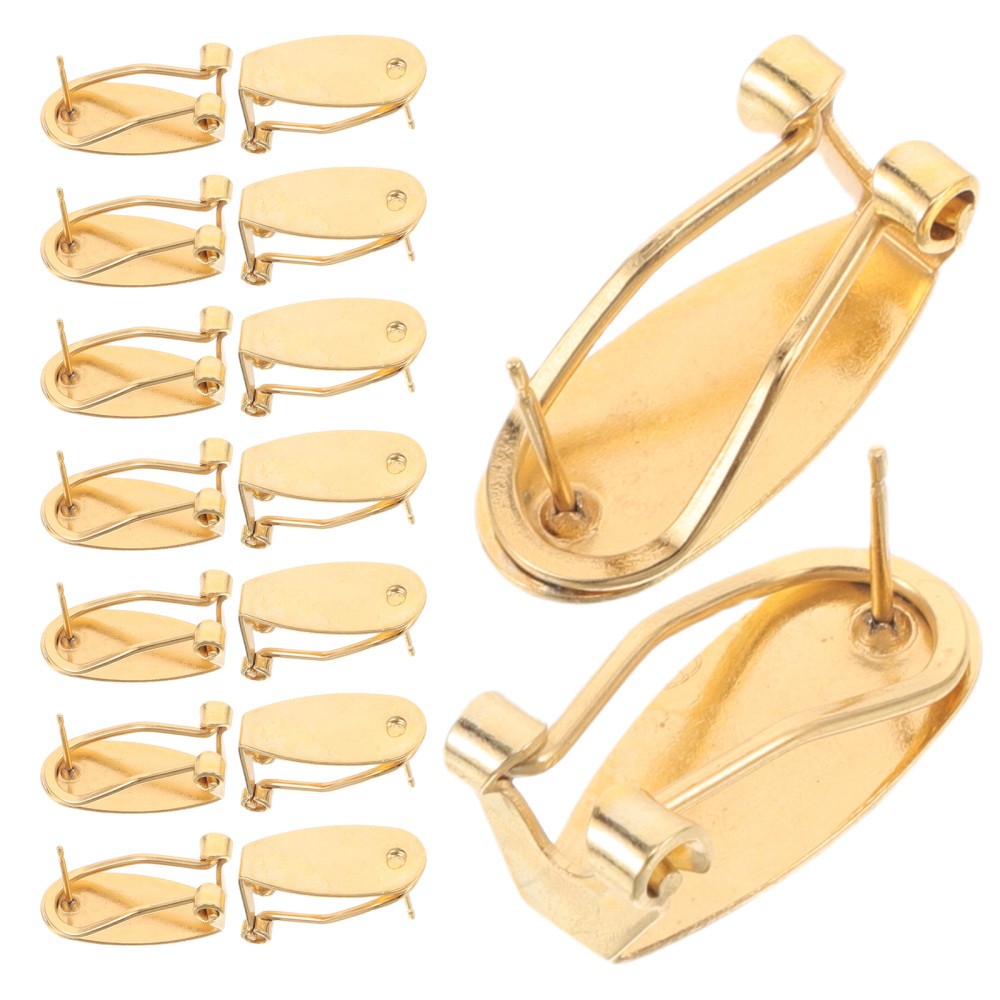 50pcs Clip-On Earring Posts: Flat Pad Blanks Jewelry Findings For Non Pierced