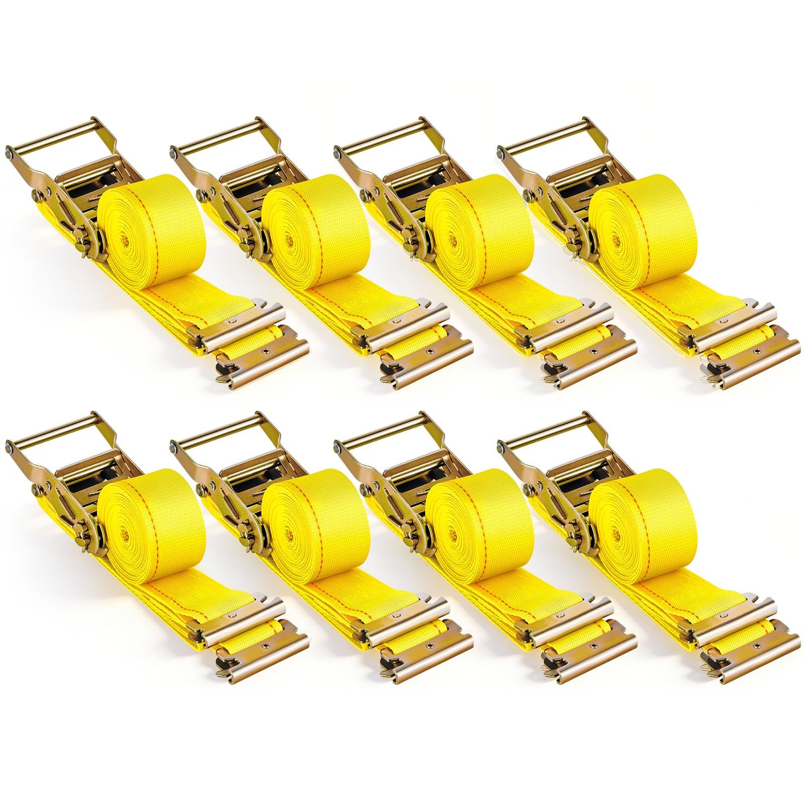 8 Pack 2 x 15 E Track Ratchet Straps Heavy Duty VEVOR Cargo Tie-Downs