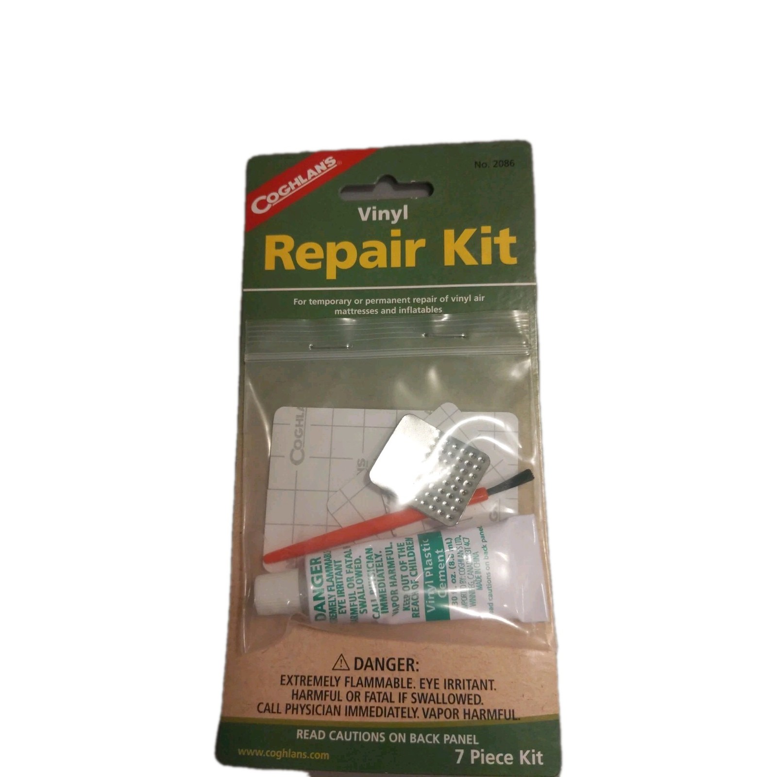 Vinyl Repair Kit 7 Piece For Repair Of Vinyl Air Mattresses Inflatables Floats