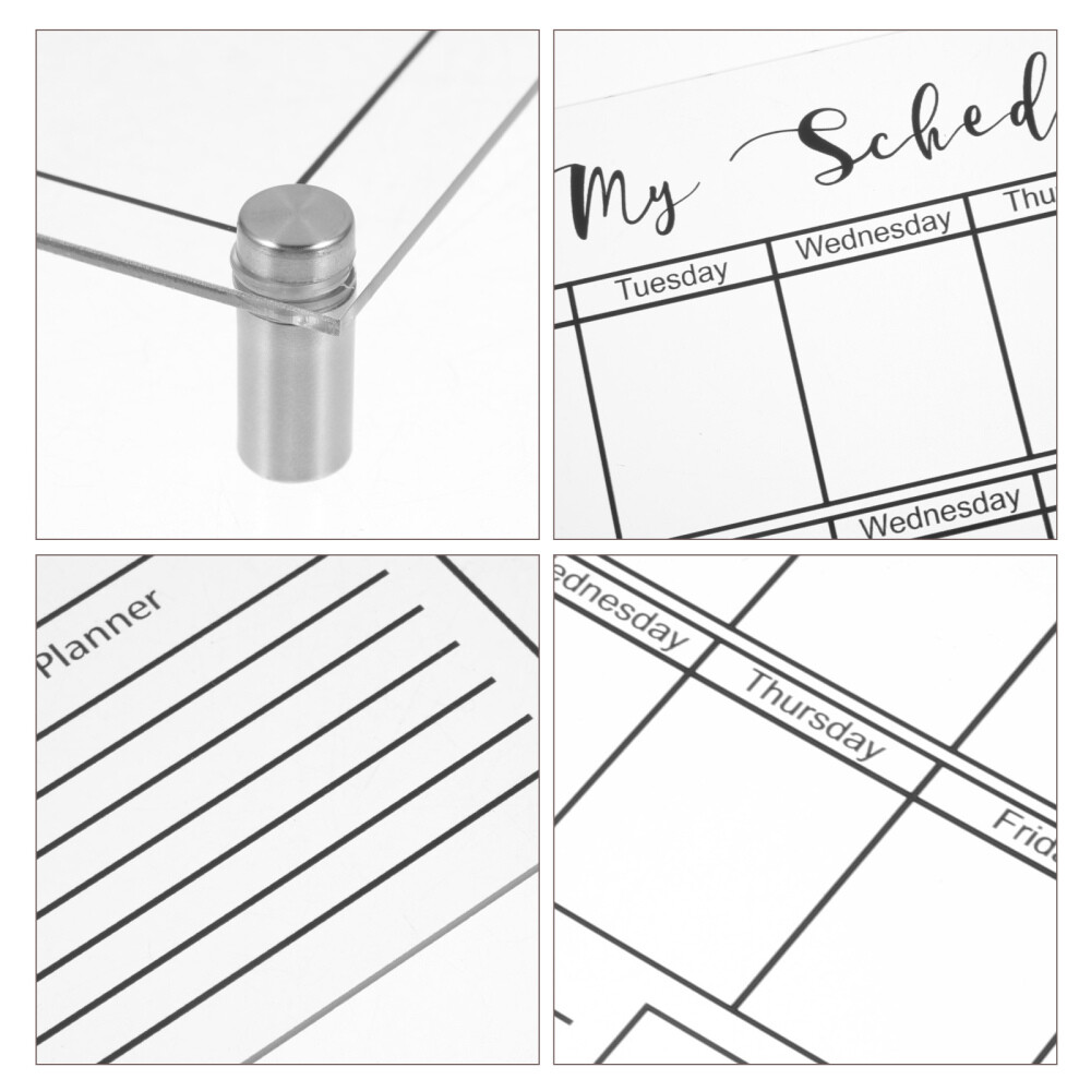 Weekly Planner Board Acrylic Office Magnetic Whiteboard Desk