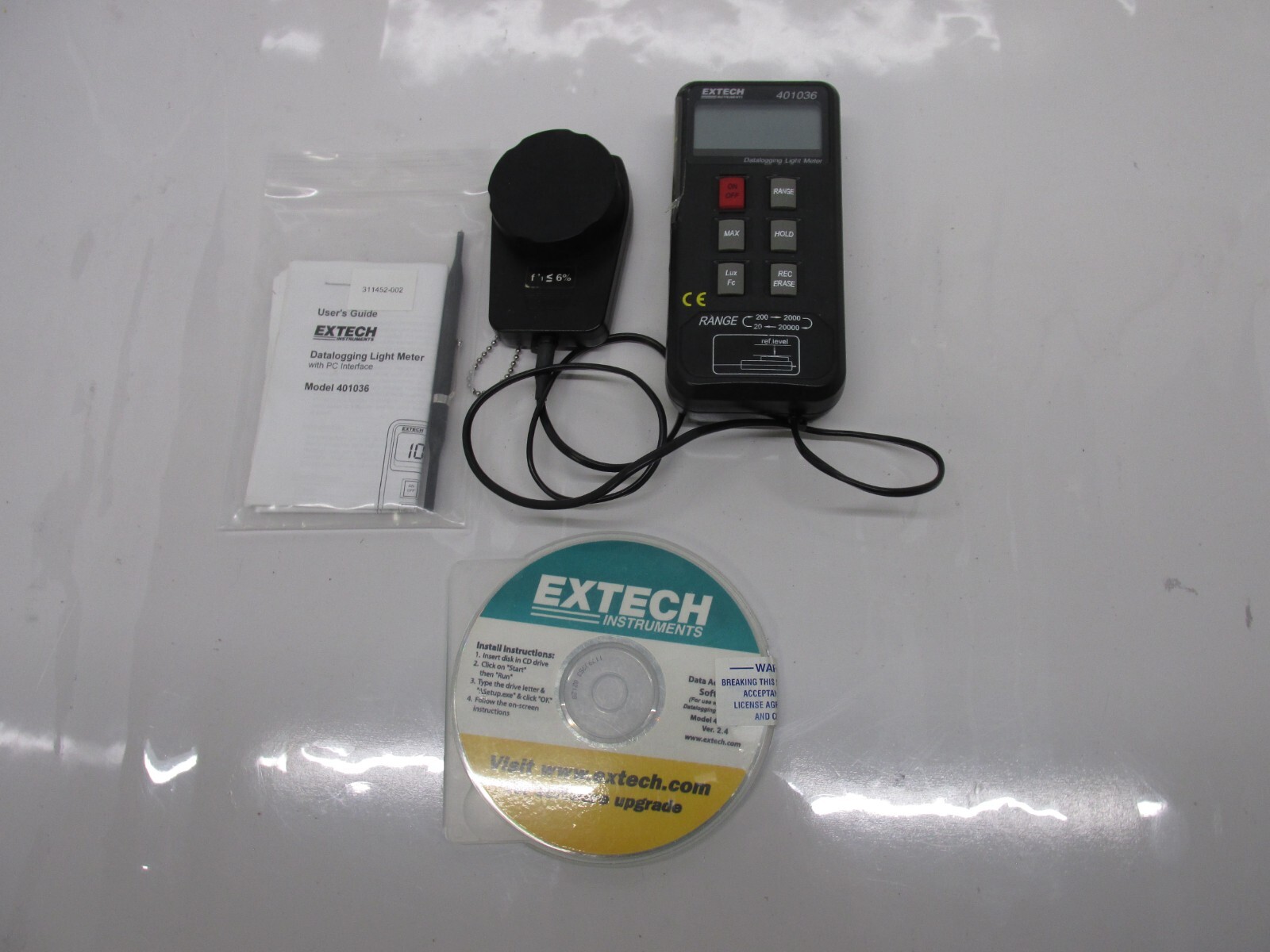 EXTECH 401036 DATALOGGING LIGHT METER (FULLY TESTED) BR