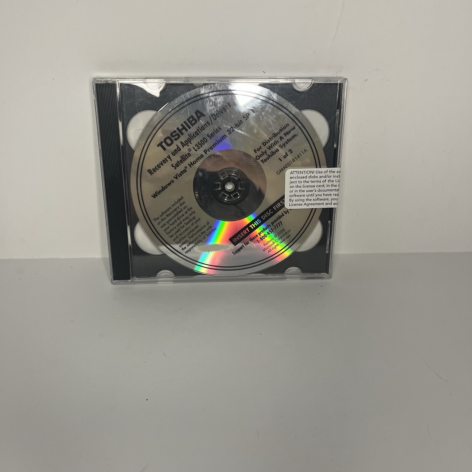 Toshiba Satellite L350D Series Recovery Applications Drivers CD