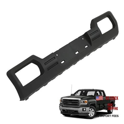 Black Front Bumper Valance Panel Plastic Replacement for 2014-2015 Sierra