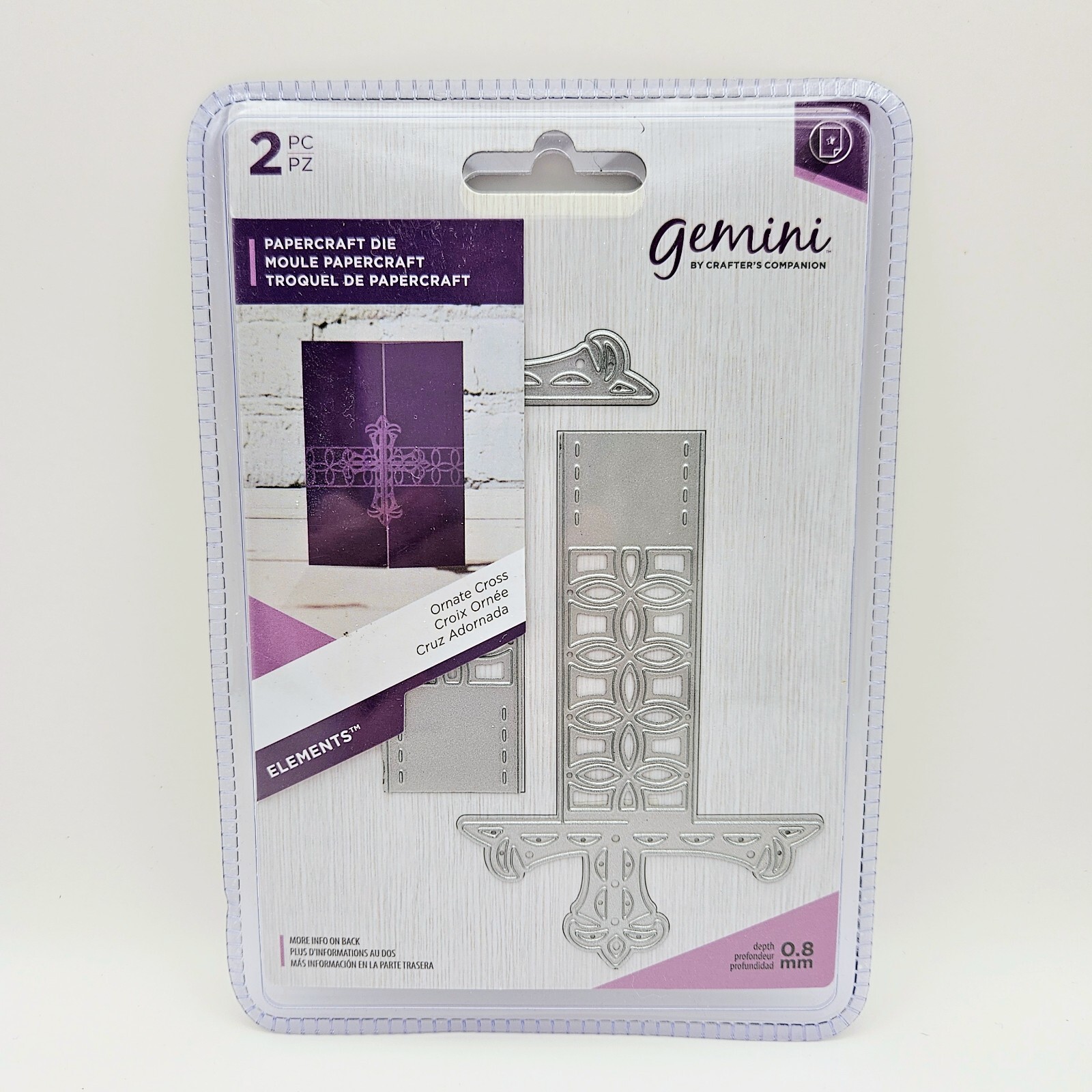 ORNATE CROSS GATEFOLD CARD CLOSURE Gemini Cutting Die Crafter's Companion bb128