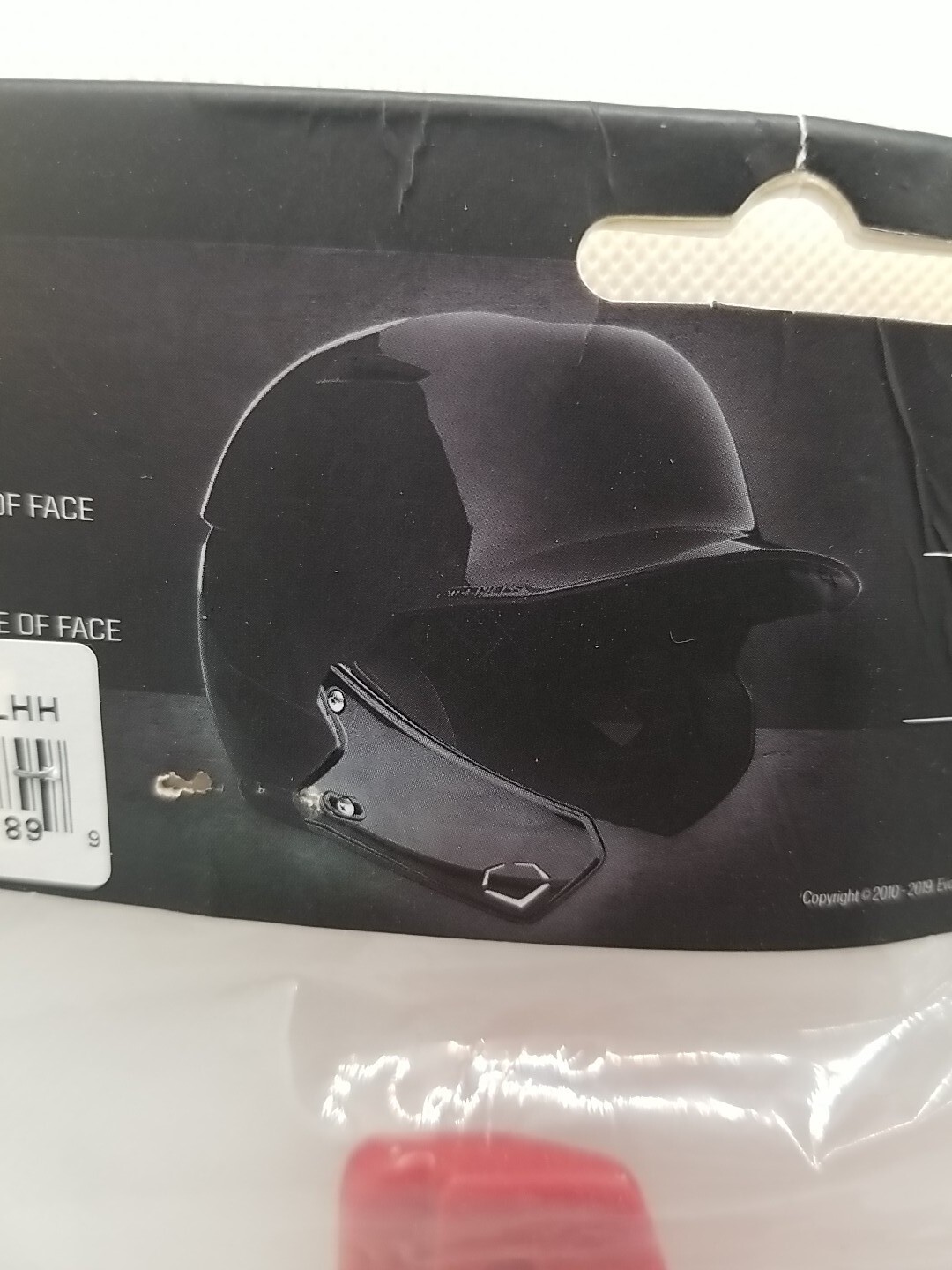 Evo XVT face shield - Red - Left hand hitter New Open Bag Blemish