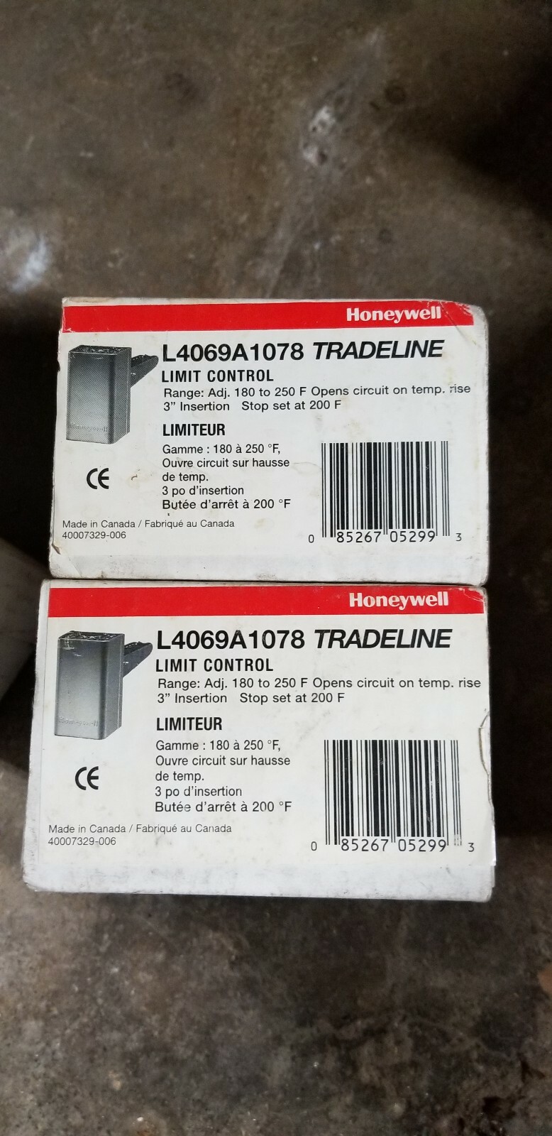 NEW HONEYWELL L4069A 1078 LIMIT CONTROL NEW OLD STOCK