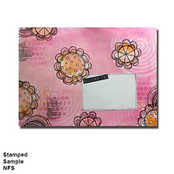 Mounted Rubber Stamp, DICTIONARY PAGE, Background Stamp, Collage, Mixed Media