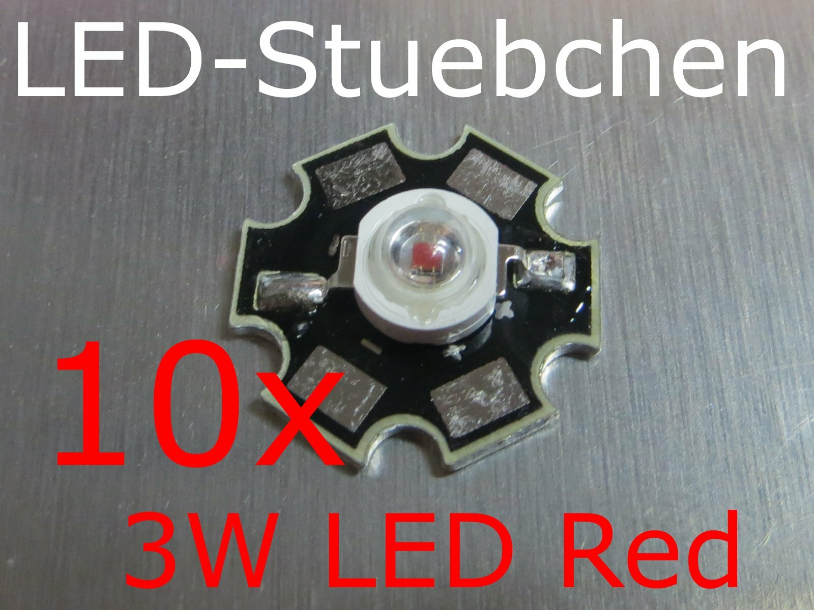 10x 3W High Power LED Red 700mA