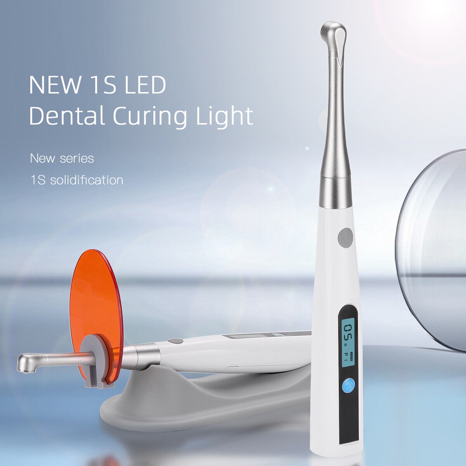 Cordless Dental LED Light Cure Lamp Metal Head 1S LED Curing Light Photopolymer