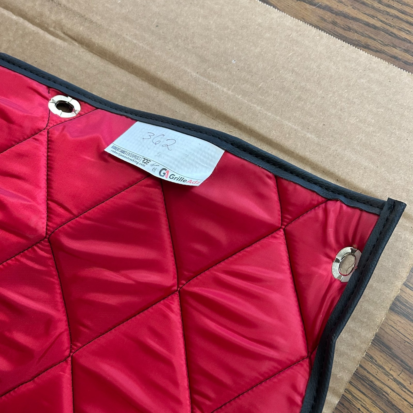 Peterbilt 352 quilted winter grill cover - NEW