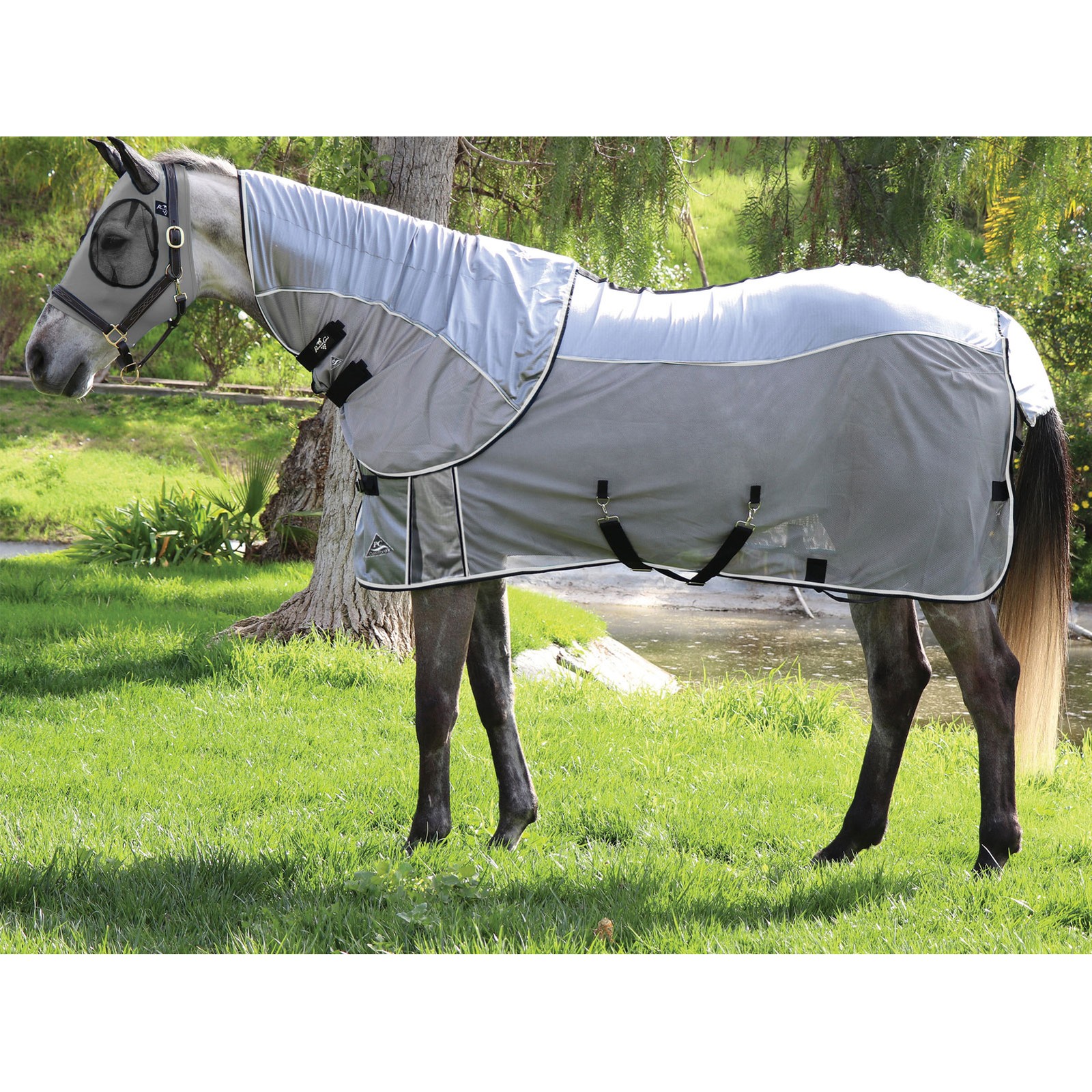 PROFESSIONAL'S CHOICE Comfort Fit 72in Charcoal/Black Fly Sheet (CFS72-CHA/BLA)