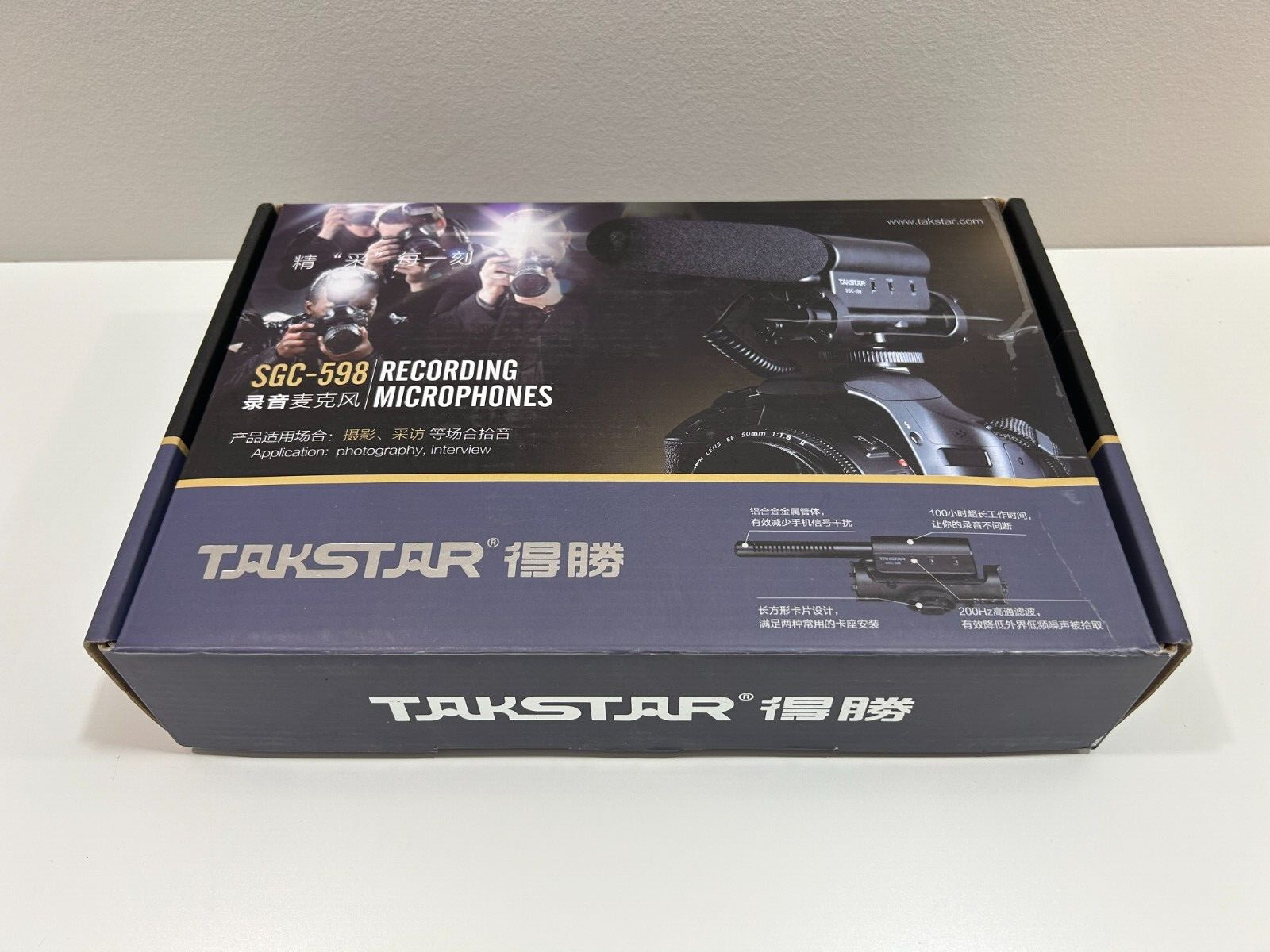 Takstar SGC-598 Shotgun Video Microphone Camera Interview Recording Mic for DSLR