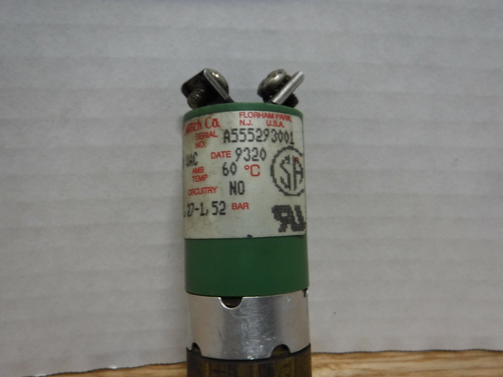 ASCO JB47A215A PRESSURE SWITCH