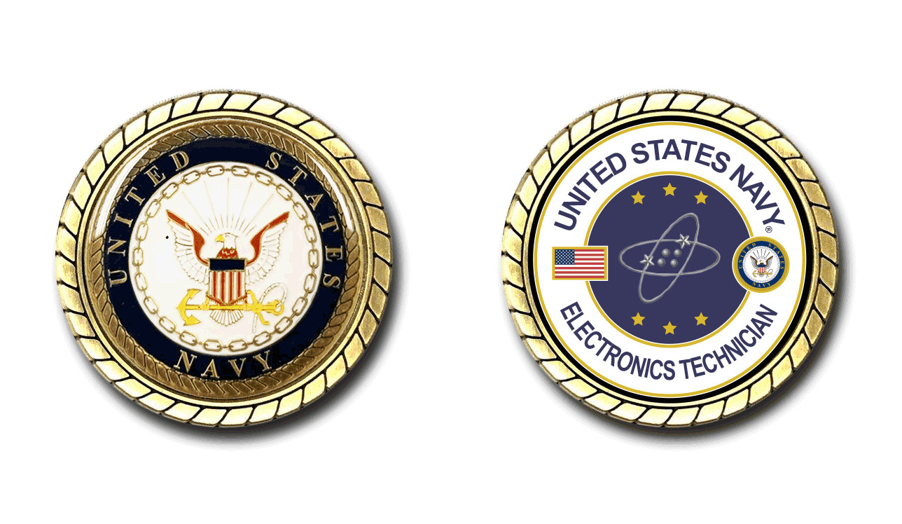 US Navy Electronics Technician Challenge Coin Officially Licensed