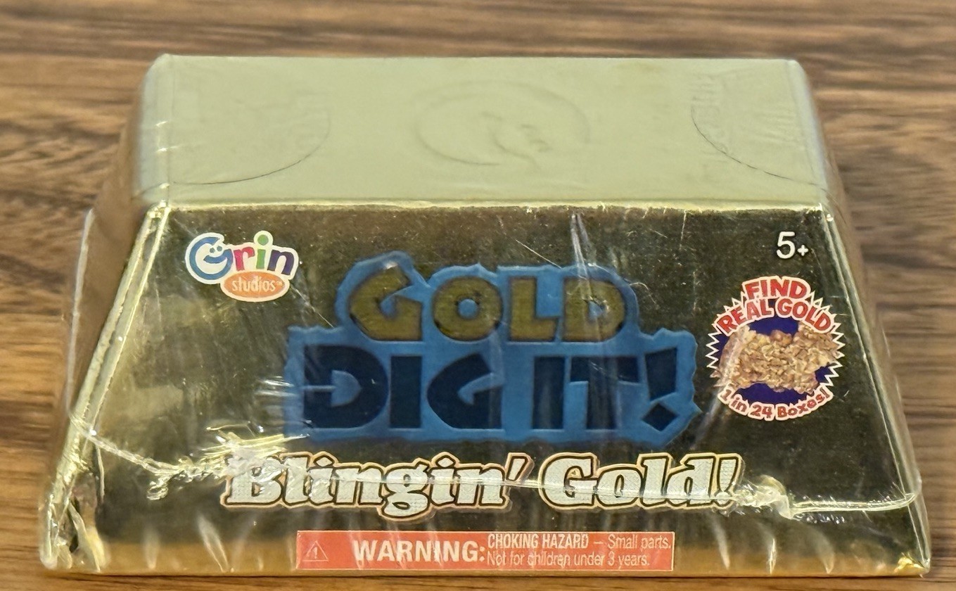 New Sealed Grin Studios Blingin’ Gold Dig It Toy  Non-toxic   Age 5+